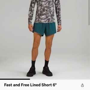 Lululemon fast and free lined shorts 6”